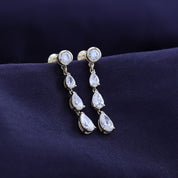 Lab Created Moissanite Glamorous Degrade Dangling Earrings