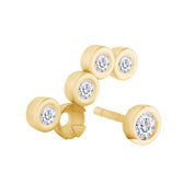 Ear Climber Sparkling Lab Grown Diamond 5 Stone Pair Earrings