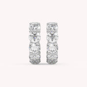 IGI Certified Lab Grown Diamond Five Stone Hoop Earrings