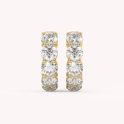 IGI Certified Lab Grown Diamond Five Stone Hoop Earrings