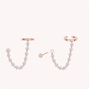 Lab Grown Diamond Yard Ear Cuff Earrings