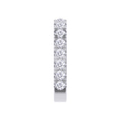White Cubic Zirconia Single Piece Cuff Earrings