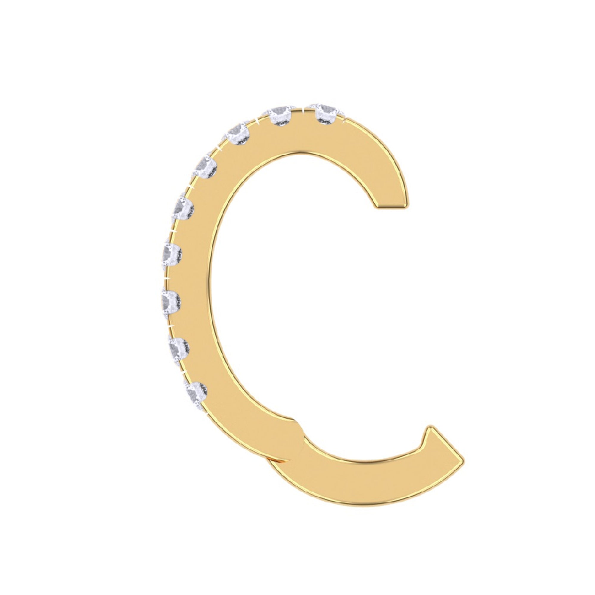 Lab Grown Diamond Single Piece Cuff Earrings