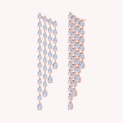 Tassels Earrings for Women Pear Shape 4.00 Carat Lab Created Moissanite