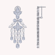 Multi Shape Lab Created Moissanite chandelier earrings