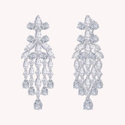 Multi Shape 15.10 Carat Lab Created Moissanite Chandelier Earrings