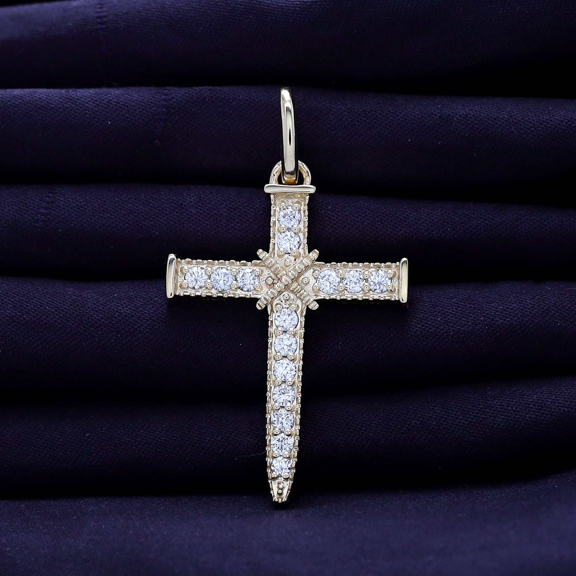 Black & White Natural Diamond Jesus Christ Reversable Pendant