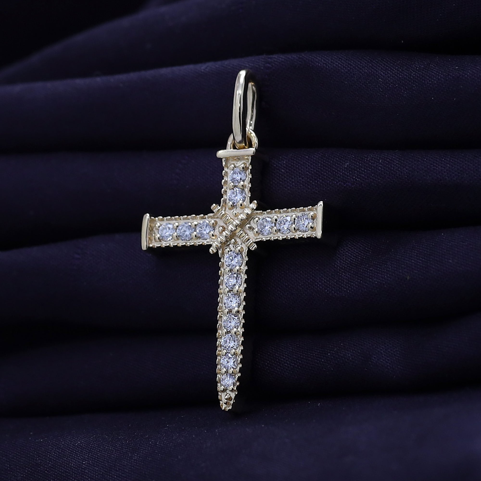 Black & White Natural Diamond Jesus Christ Reversable Pendant