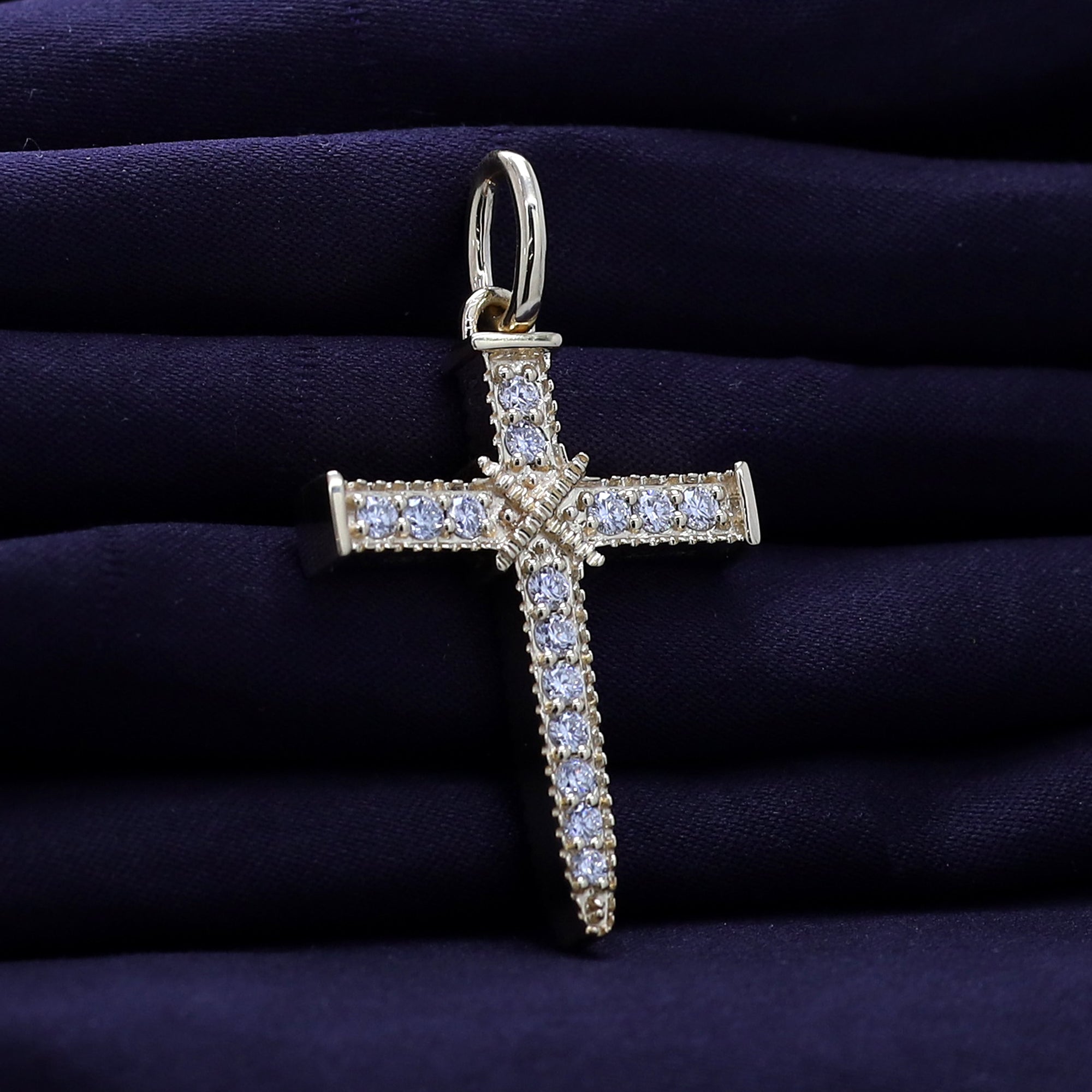 Black & White Natural Diamond Jesus Christ Reversable Pendant