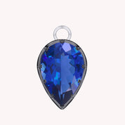 Pear Shape Lab Grown Gemstone Two Tone Pendant