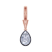 Solitaire Charm Two Tone Pendant Multi Shape 3.00 Carat Lab Created Moissanite