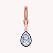 Solitaire Charm Two Tone Pendant Multi Shape 3.00 Carat Lab Created Moissanite