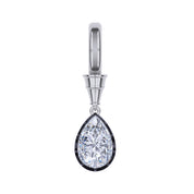 Solitaire Charm Two Tone Pendant Multi Shape 3.00 Carat Lab Created Moissanite