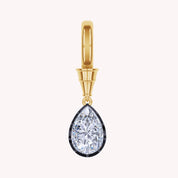 Solitaire Charm Two Tone Pendant Multi Shape 3.00 Carat Lab Created Moissanite