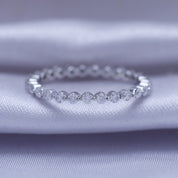 Full Eternity Ring In Lab Created Moissanite