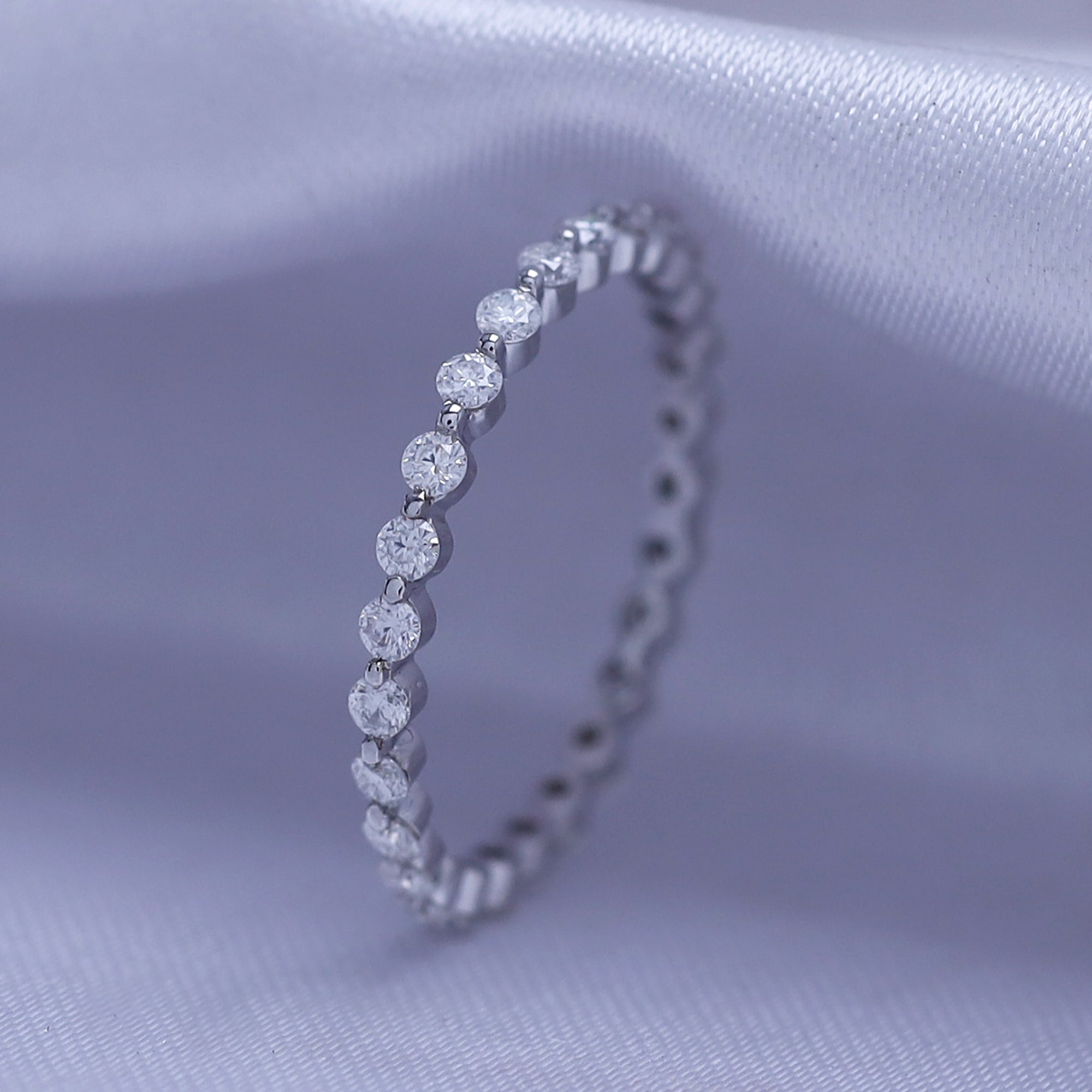 Full Eternity Ring In Lab Created Moissanite