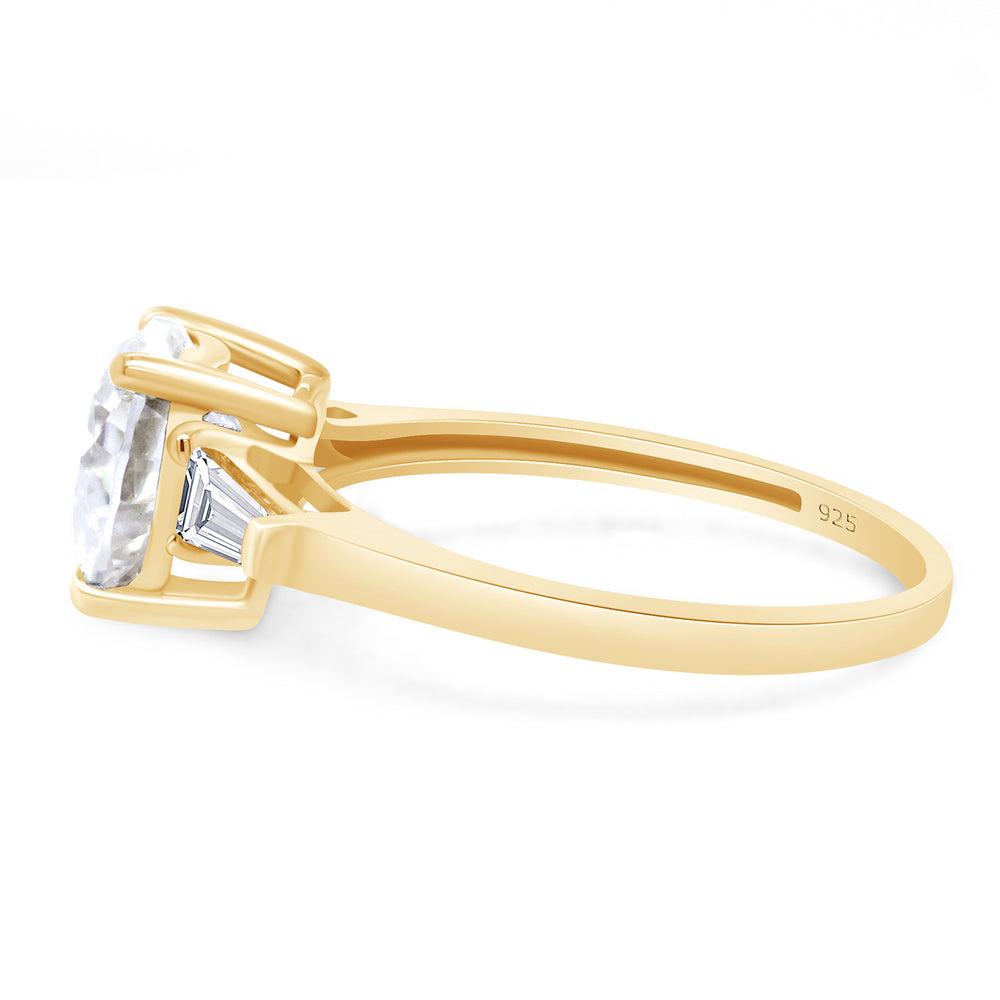 
                      
                        2 Carat Heart & Tapered Baguette Cut Lab Created Moissanite Diamond Promise Ring In 925 Sterling Silver
                      
                    