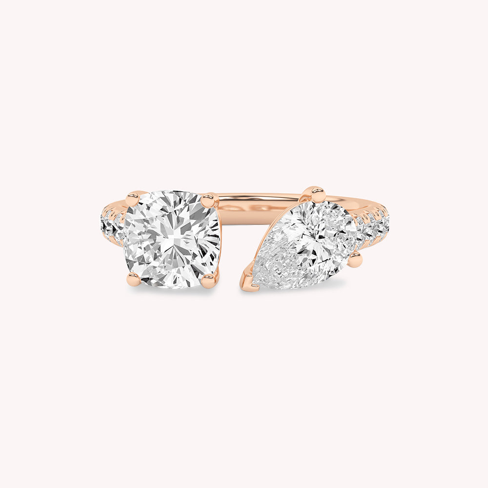 Mila Two Stone Toi-Et-Moi Lab Grown Diamond Ring