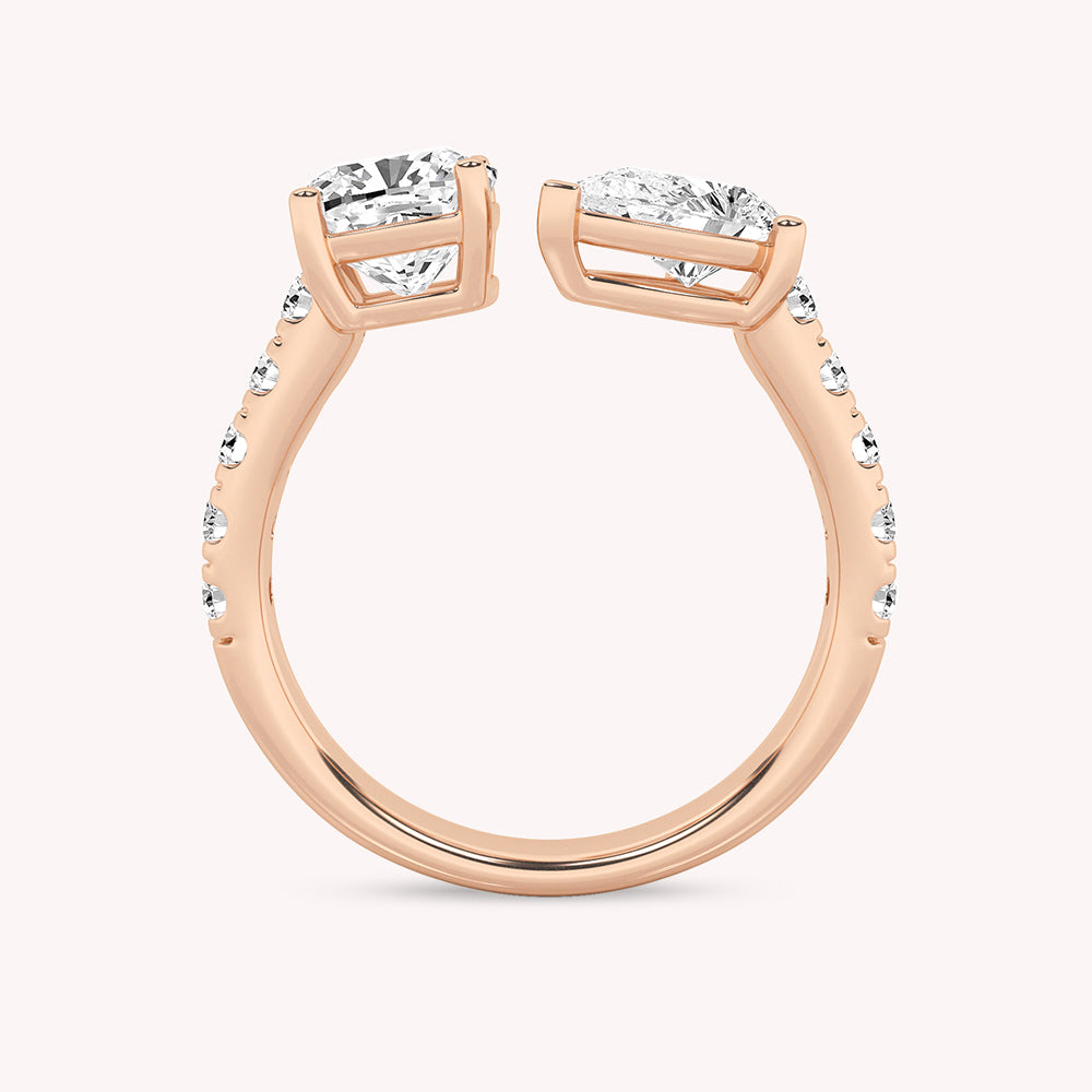 Mila Two Stone Toi-Et-Moi Lab Grown Diamond Ring