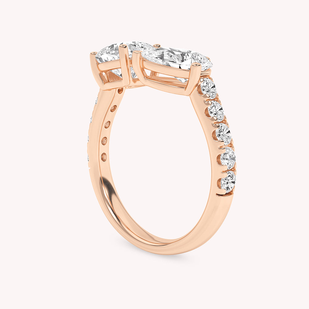 Mila Two Stone Toi-Et-Moi Lab Grown Diamond Ring