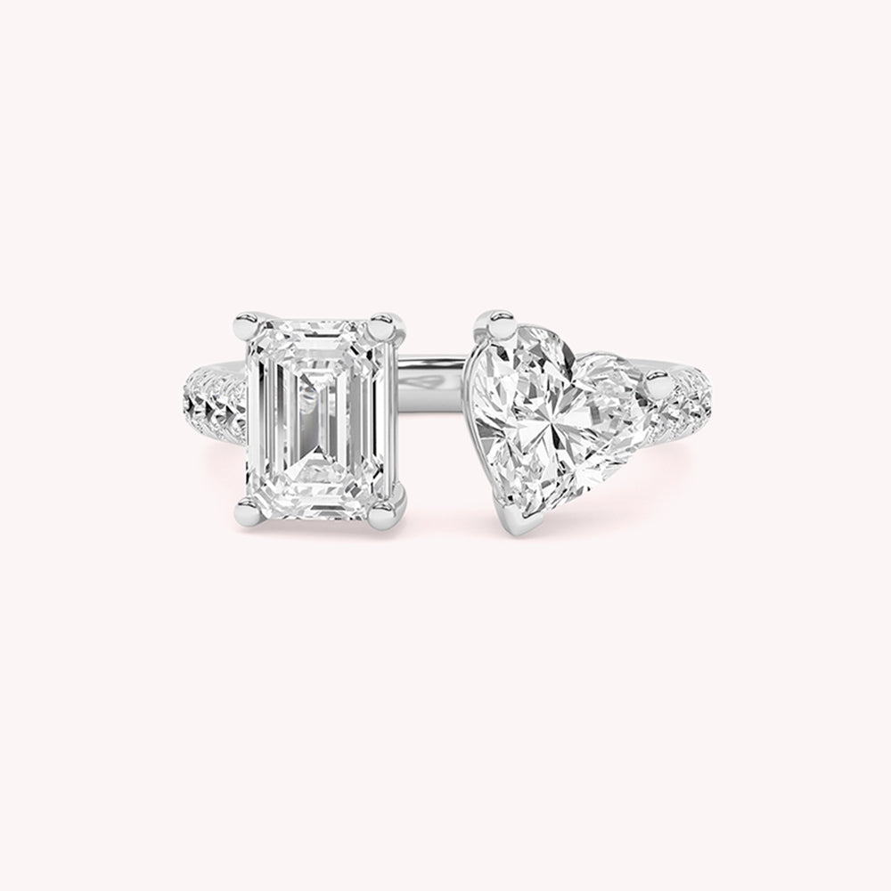 Nova Heart Toi-Et-Moi Ring