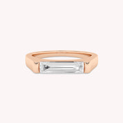 Snow Sleek Stackable Statement Ring