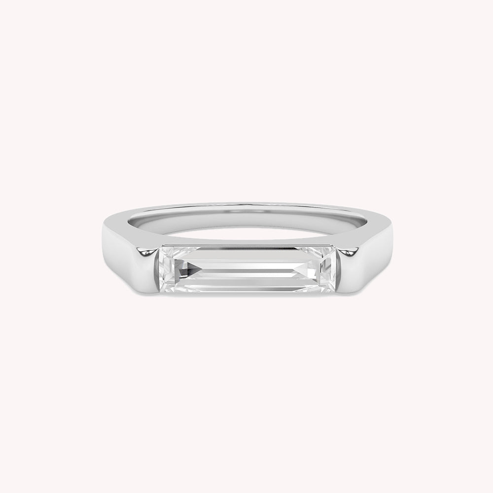 Snow Sleek Stackable Statement Ring