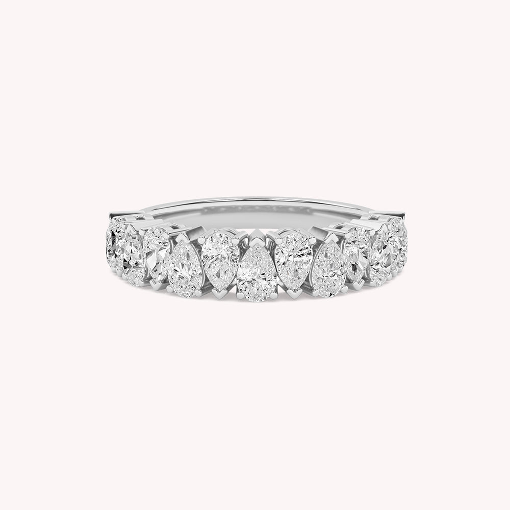 Abelia Pear Diamond Anniversary Ring