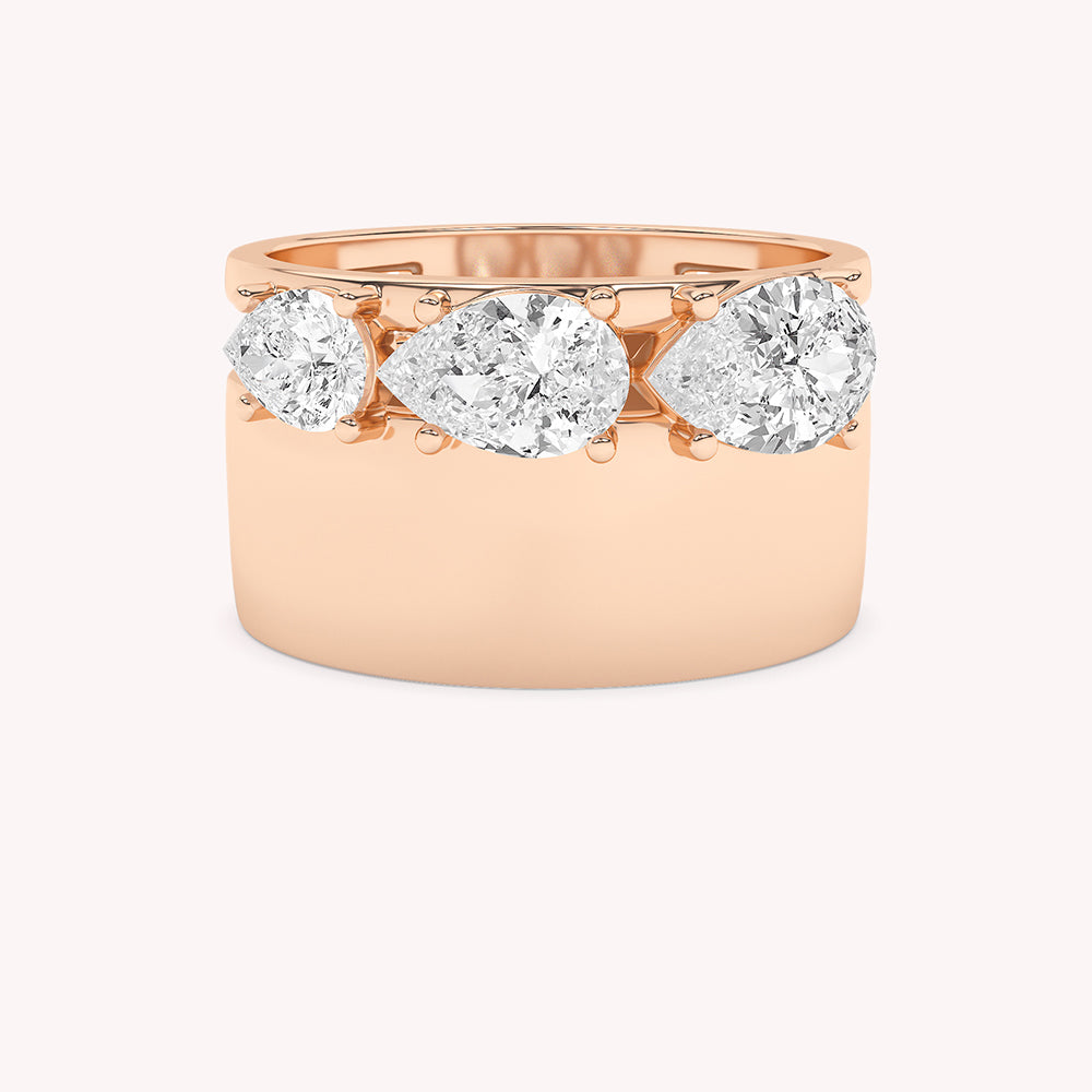 Abigail Wide Dome Anniversary Ring