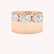 Abigail Wide Dome Anniversary Ring