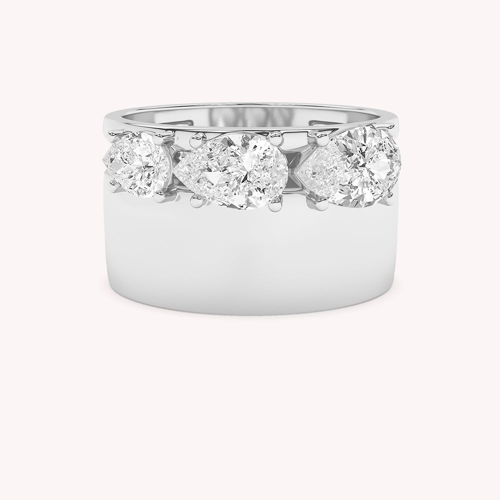 Abigail Wide Dome Anniversary Ring