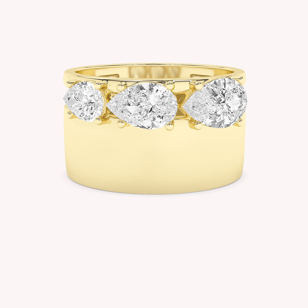 Abigail Wide Dome Anniversary Ring