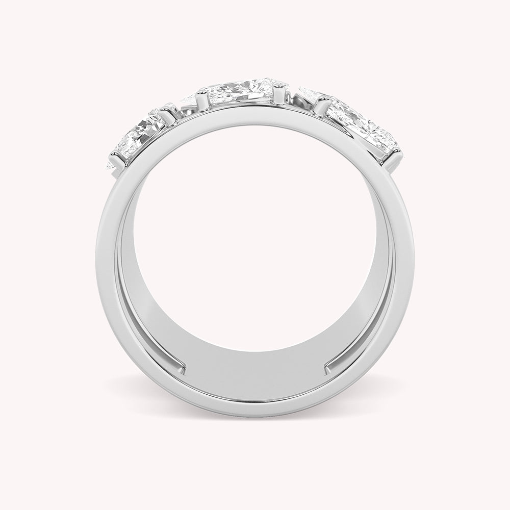 Abigail Wide Dome Anniversary Ring