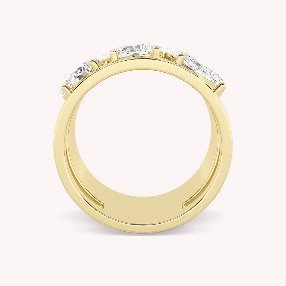 Abigail Wide Dome Anniversary Ring