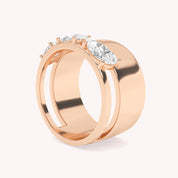 Abigail Wide Dome Anniversary Ring