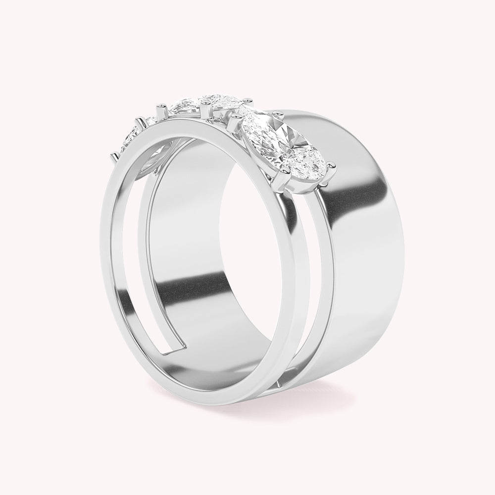 Abigail Wide Dome Anniversary Ring