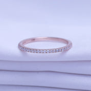 Semi Eternity Lab Created Moissanite 1.3MM Width Ring