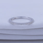 Semi Eternity Lab Created Moissanite 1.3MM Width Ring