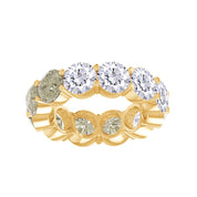 Half And Half Eternity Ring Lab Created Moissanite