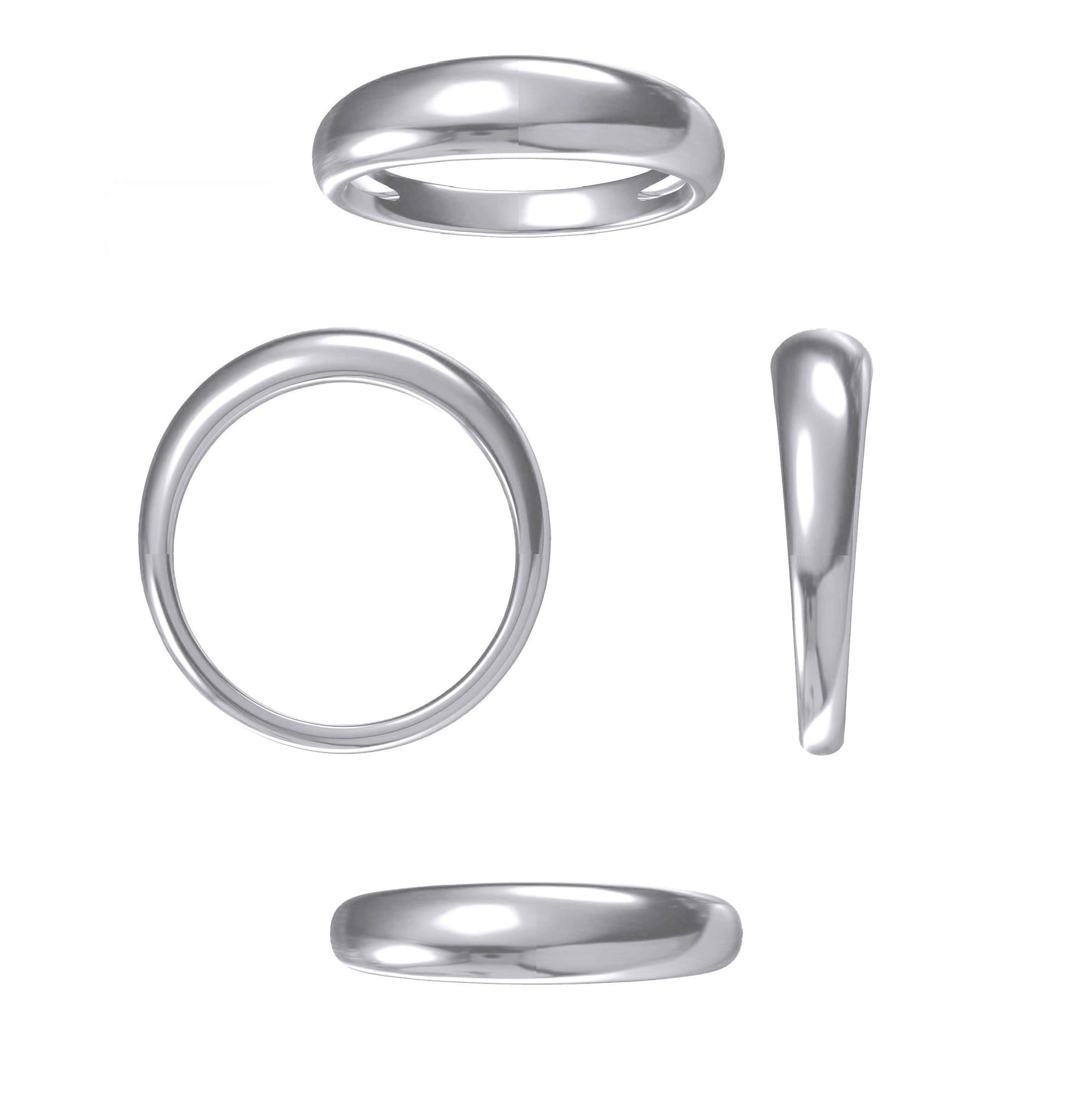 Plain Dome Stackable Ring width 3.5MM