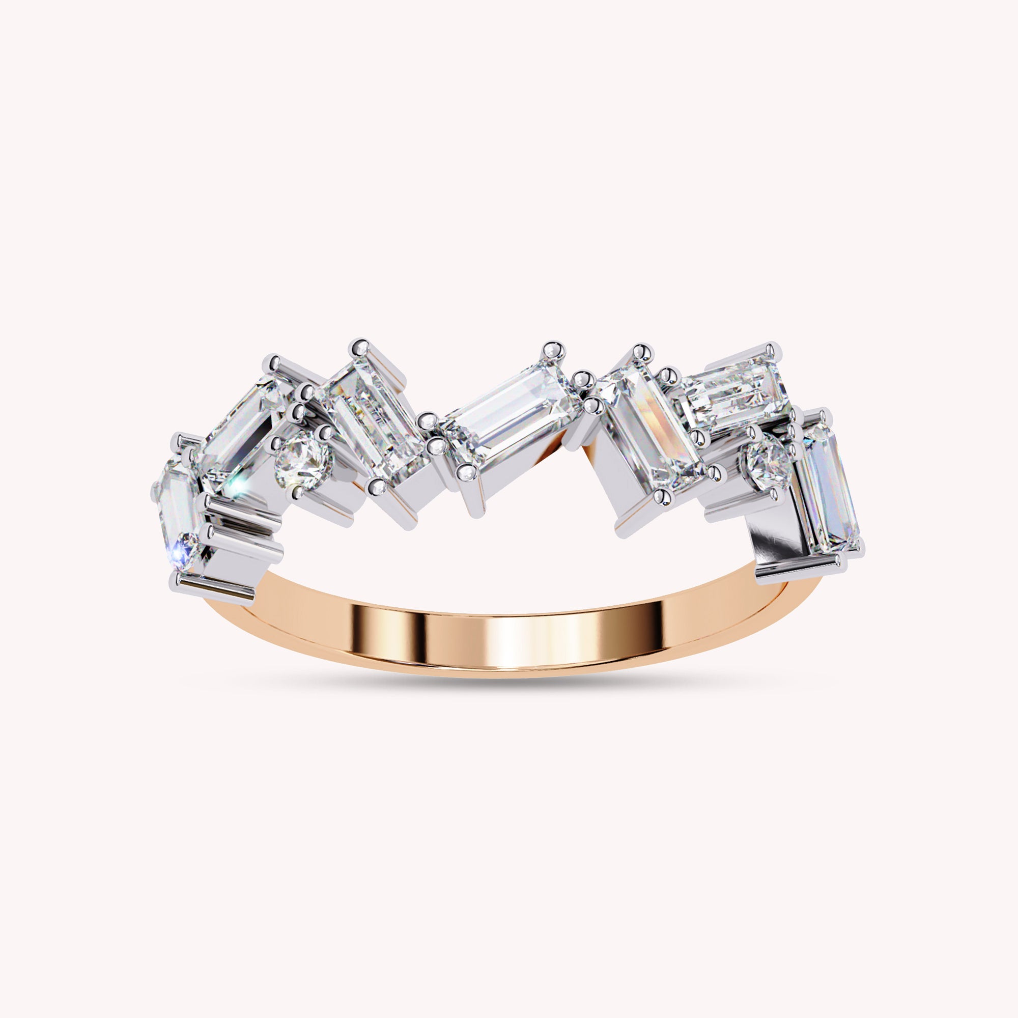0.70 Cttw Half Eternity Wedding Band Rings for Women Jewelry