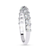 0.95 Cttw Lab Grown Diamond Half Eternity Cluster Wedding Band Rings for Women