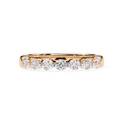 7 Stone Lab Grown Diamond Wedding Band Ring for Women
