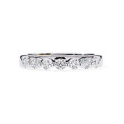 7 Stone Lab Grown Diamond Wedding Band Ring for Women
