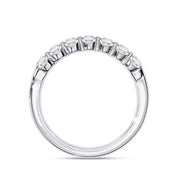 7 Stone Lab Grown Diamond Wedding Band Ring for Women