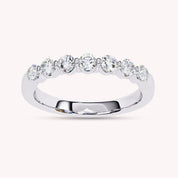 7 Stone Lab Grown Diamond Wedding Band Ring for Women