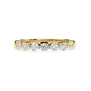 7 Stone Lab Grown Diamond Wedding Band Ring for Women