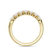 7 Stone Lab Grown Diamond Wedding Band Ring for Women