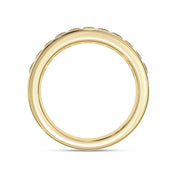 Lab Grown Diamond Channel Set Half Eternity Wedding Band Rings for Women
