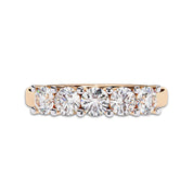 Lab Grown Diamond 5 Stone Wedding Band Rings for Women